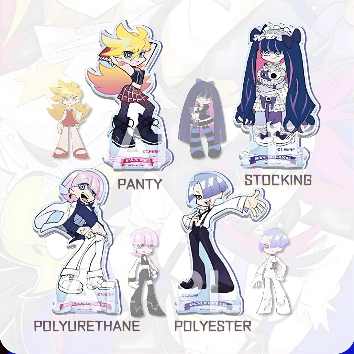 Supply Event - パンティ＆ストッキング・ウィズ・ガーターベルト ストッキング・アナーキー アニメフィギュア アクリルスタンドモデル プレート デスクデコレーションサイン