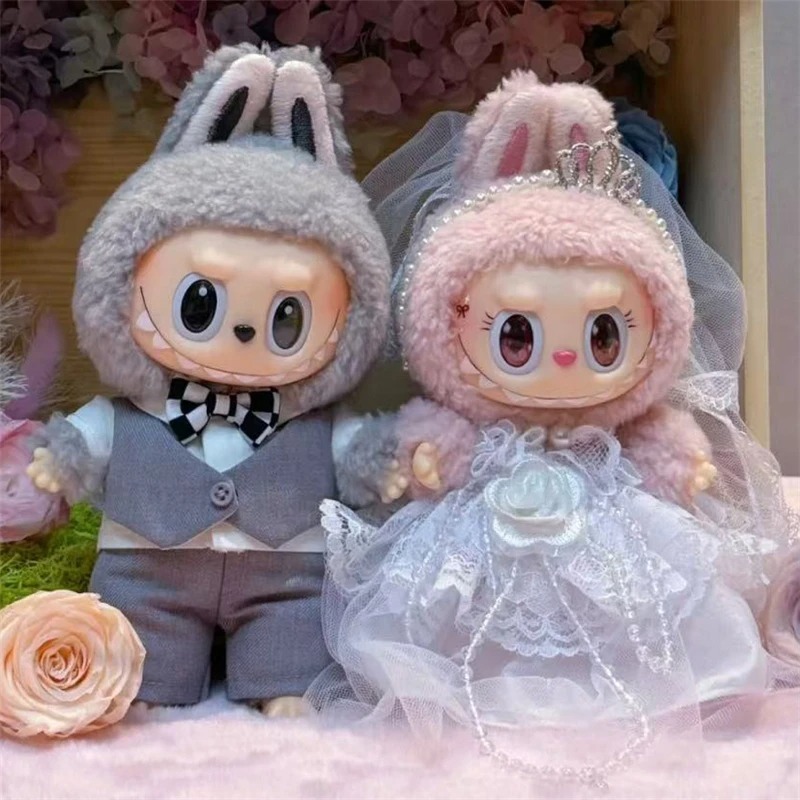 Event Suppliers - 15 17 センチメートルラビュブ人形結婚式恋人ドレス衣装服シフォンスカートスーツ服革靴セットドールハウスアクセサリー