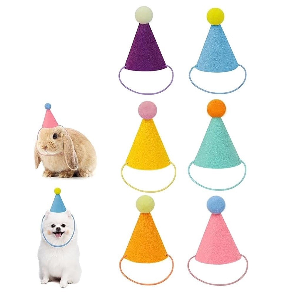 6個または12個入りのかわいいミニペット用パーティーハット。 - Party Hat Cone のレビューと価格