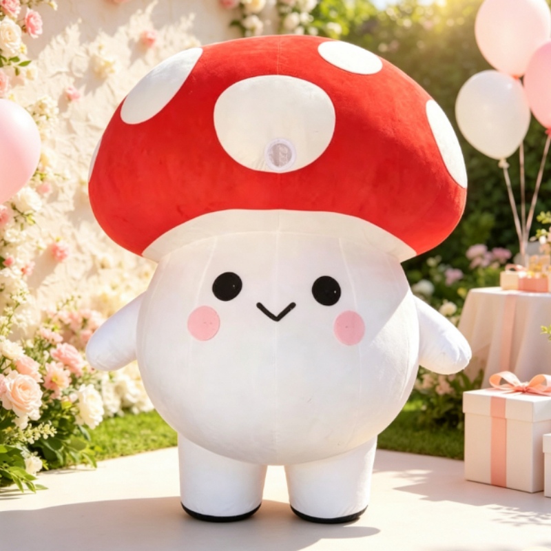 空気で膨らませるキノコの着ぐるみ。大人用。クリスマスパーティ - Event & Party Supply のレビューと価格