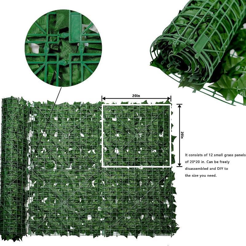 人工アイビープラントフェンスパネル、フェイクグリーンプライバ - Flower Wall Panel のレビューと価格