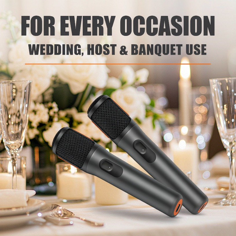 ワイヤレスマイク デュアルハンドヘルド AES-128暗号化 - Event & Party Supply のレビューと価格