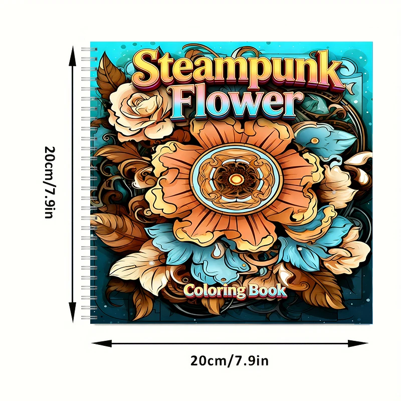塗り絵ブック スチームパンクフラワー 大人向け塗り絵ブック、 - Supply Event のレビューと価格