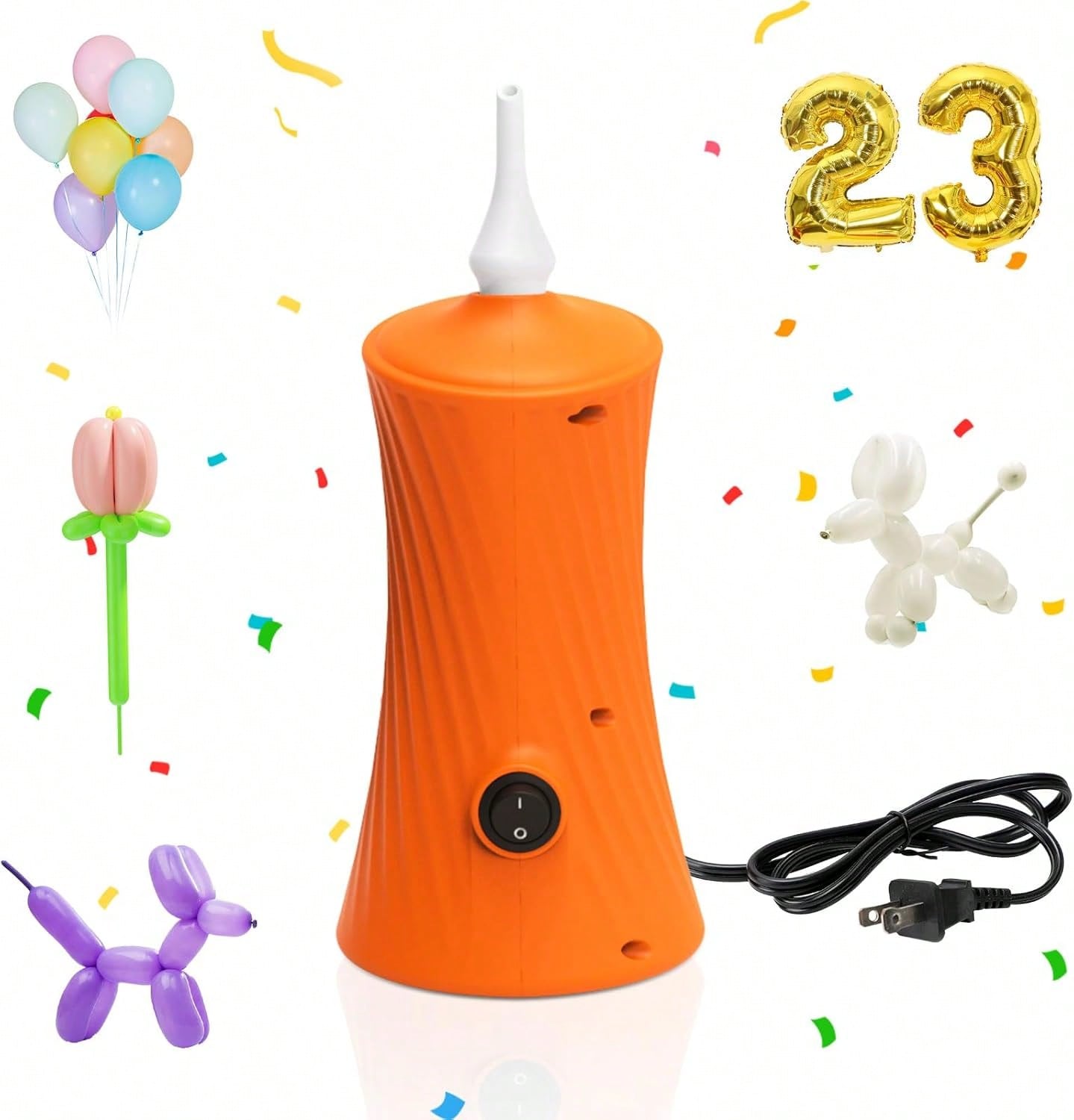 大型バルーン用電動空気入れ、電動バルーンポンプ、誕生日パーテ - Balloon Pump Hand のレビューと価格